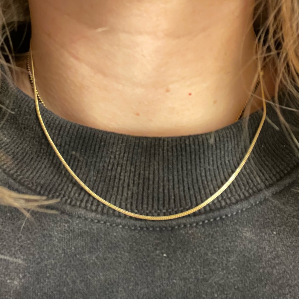 Mejuri Micro Curb 14k Solid Gold Necklace 14-16 inches